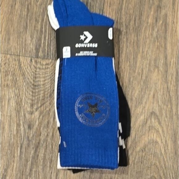 Converse Half Cushion Patch Logo & Stripe Crew Sock- 3PK - Picture 5 of 6